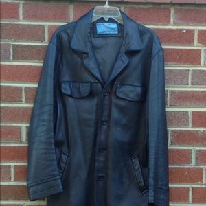 Men's KENNETH COLE Reaction Black Leather Jacket L
